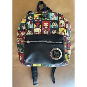 My Hero Academia Grid 11 Inch Leather Mini Backpack Anime